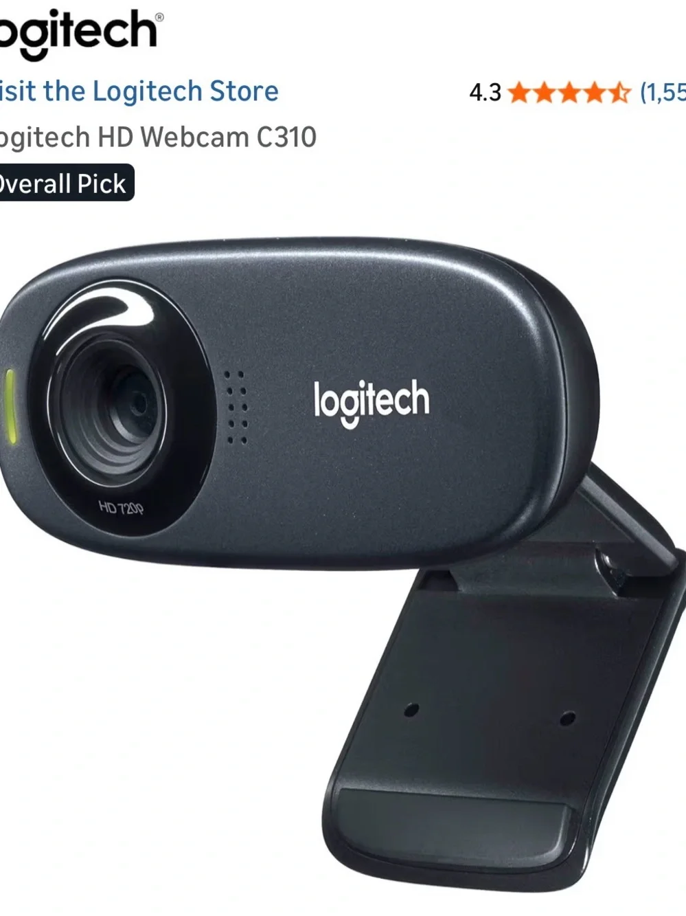 Logitech C310 HD Webcam